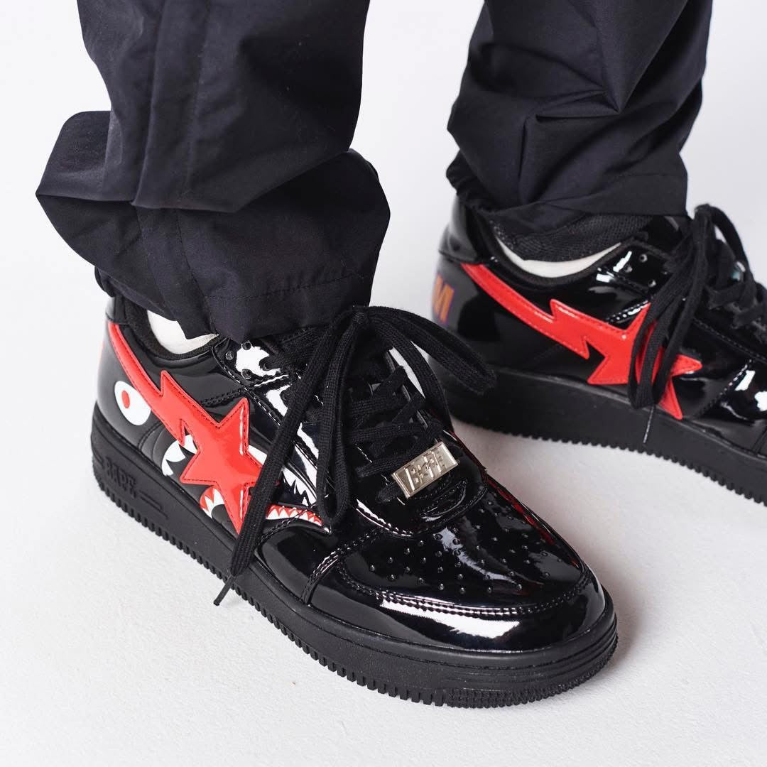 A Bathing Ape Bape Sta Low Shark Noir